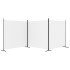 Biombo divisor de 3 paneles de tela blanco 525x180