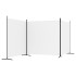 Biombo divisor de 3 paneles de tela blanco 525x180