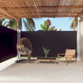 Toldo lateral retráctil negro 180x600