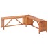 Banco de jardín con 2 jardineras acacia maciza 117x117x40