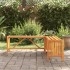 Banco de jardín con 2 jardineras acacia maciza 117x117x40