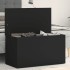 Baúl de almacenamiento madera contrachapada negro 84x42x46