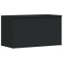 Baúl de almacenamiento madera contrachapada negro 84x42x46