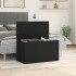 Baúl de almacenamiento madera contrachapada negro 84x42x46