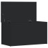 Baúl de almacenamiento madera contrachapada negro 84x42x46
