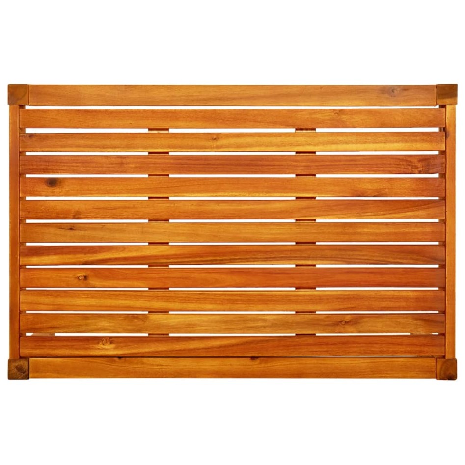 Mesa de jardín de madera de acacia maciza 85x57x29