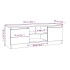 Mueble de TV con puerta negro 102x30x36