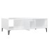 Mesa de centro madera contrachapada blanco brillo