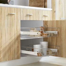 Bandejas de alambre extraíbles 2 unidades plateado 600