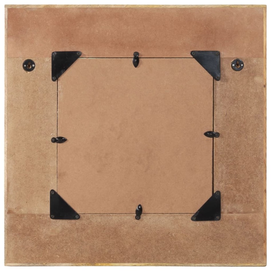 Espejo de pared de madera maciza reciclada 60x60