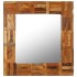 Espejo de pared de madera maciza reciclada 60x60