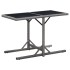 Mesa de jardín vidrio y ratán sintético antracita 110x53x72
