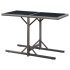 Mesa de jardín vidrio y ratán sintético antracita 110x53x72