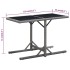 Mesa de jardín vidrio y ratán sintético antracita 110x53x72