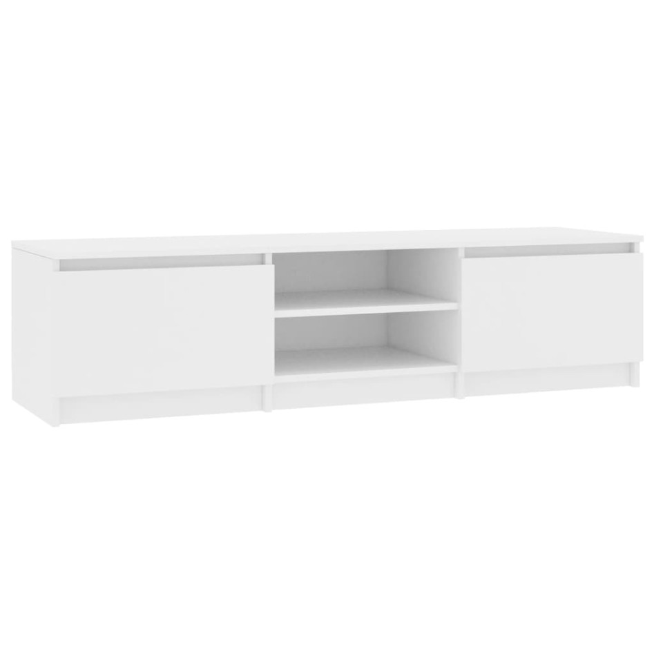 Mueble para TV madera contrachapada blanco 140x40x35,5