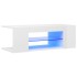 Mueble de TV con luces LED blanco brillante 90x39x30