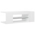 Mueble de TV con luces LED blanco brillante 90x39x30