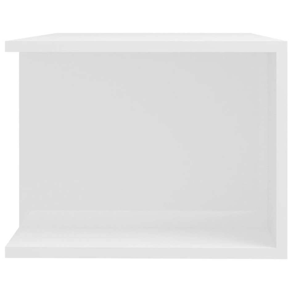 Mueble de TV con luces LED blanco brillante 90x39x30