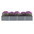 Arriate de jardín de acero galvanizado gris 320x80x45