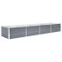 Arriate de jardín de acero galvanizado gris 320x80x45