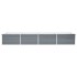 Arriate de jardín de acero galvanizado gris 320x80x45