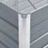 Arriate de jardín de acero galvanizado gris 320x80x45