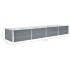 Arriate de jardín de acero galvanizado gris 320x80x45