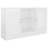 Aparador madera contrachapada blanco brillante 120x30,5x70