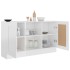 Aparador madera contrachapada blanco brillante 120x30,5x70