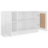 Aparador madera contrachapada blanco brillante 120x30,5x70