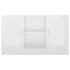 Aparador madera contrachapada blanco brillante 120x30,5x70