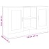 Aparador madera contrachapada blanco brillante 120x30,5x70