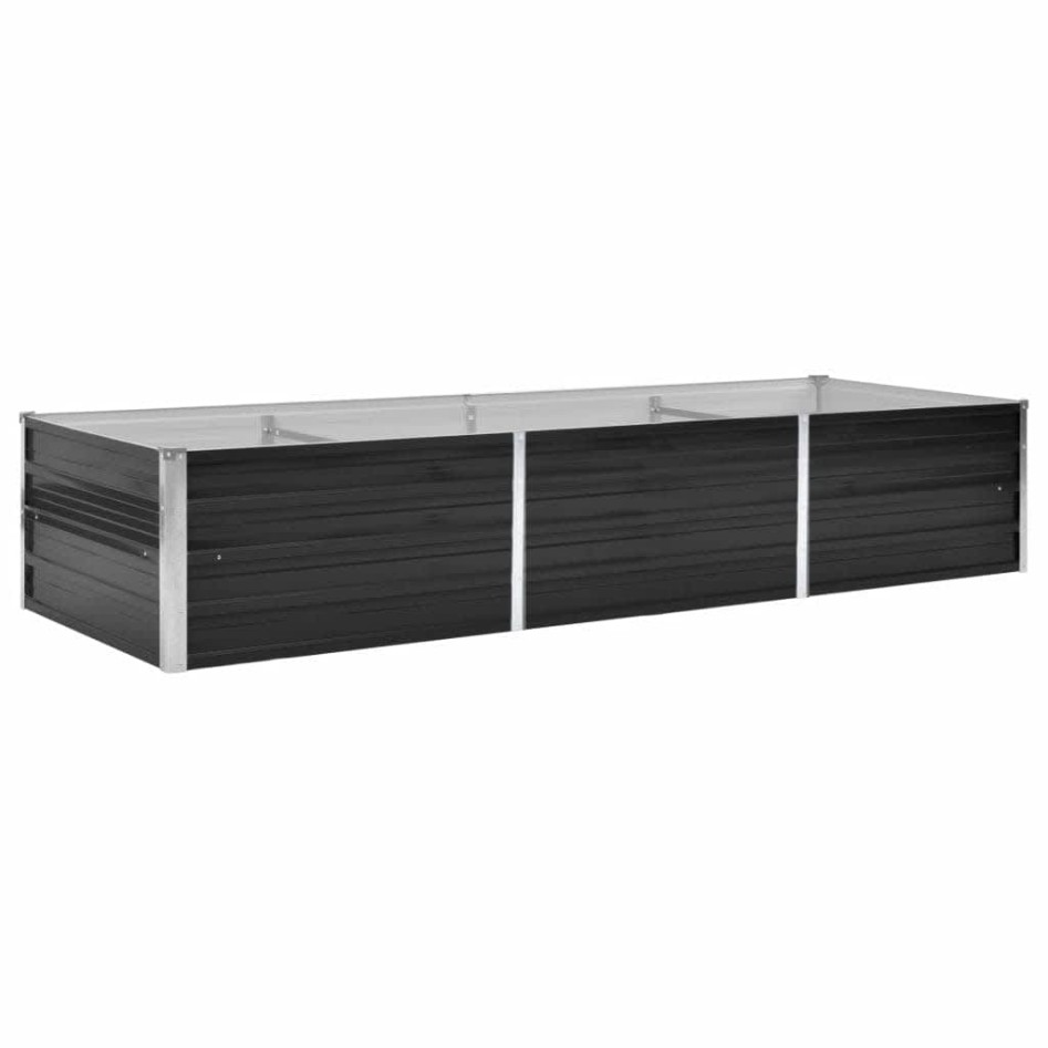 Arriate de acero galvanizado gris antracita 240x80x45