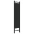 Biombo divisor de 6 paneles de tela negro 240x200