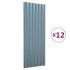 Paneles de tejado 12 unidades acero recubierto gris 100x36