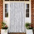 Cortina mosquitera gris y blanco chenilla 100x220
