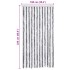 Cortina mosquitera gris y blanco chenilla 100x220