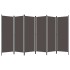 Biombo divisor de 6 paneles gris antracita 300x180