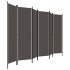 Biombo divisor de 6 paneles gris antracita 300x180