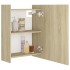 Armario espejo baño contrachapada color roble 62,5x20,5x64