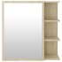 Armario espejo baño contrachapada color roble 62,5x20,5x64