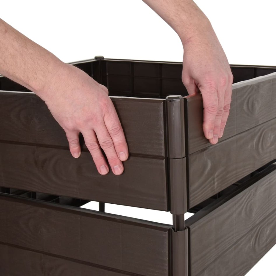 Arriate de jardín polipropileno 120x120x20