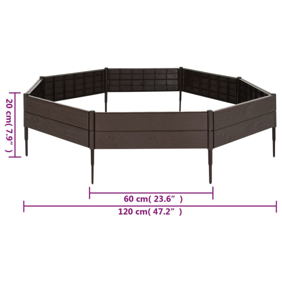 Arriate de jardín polipropileno 120x120x20