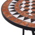 Mesa bistró de mosaico cerámica marrón 60