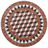 Mesa bistró de mosaico cerámica marrón 60