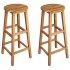 Taburetes de cocina 2 unidades madera maciza de