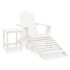 Silla con otomana y mesa jardín Adirondack macizo abeto