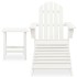 Silla con otomana y mesa jardín Adirondack macizo abeto