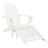 Silla con otomana y mesa jardín Adirondack macizo abeto