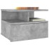 Mesita de noche flotante 2 uds madera gris hormigón 40x31x27
